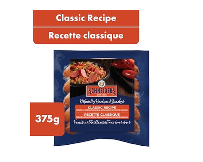 Schneiders Smoked Sausage, Classic Recipe - 375.0 G