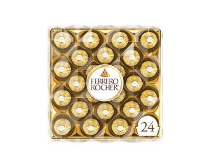 FERRERO ROCHER Fine Hazelnut Chocolate Gift Box, 24 Individually Wrapped Chocolates - 300.0 G