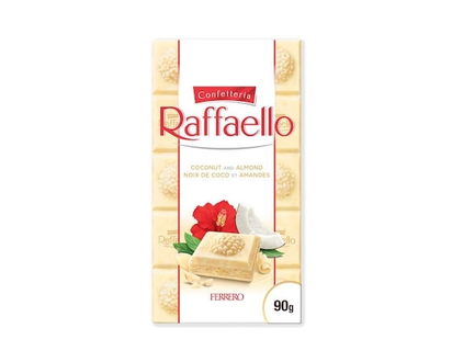 FERRERO ROCHER Premium Chocolate Bar, White Chocolate Bar with Coconut and Almond - 90.0 G