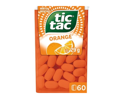 Tic Tac Mints, Orange, Mint Candy, 60 Pills - 29.0 G