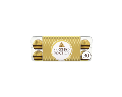 Ferrero Fine Hazelnut Chocolate Gift Box, 30 Individually Wrapped Chocolates - 375.0 G