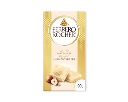 FERRERO ROCHER Premium Chocolate Bar, White Hazelnut Bar - 90.0 G