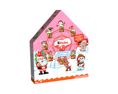 Kinder Christmas 2025 Advent Calendar, 24 Assorted Christmas Chocolates, Pink Edition - 182.0 G