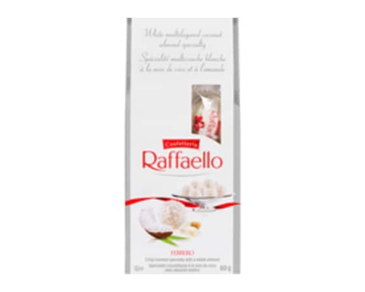 Ferrero Rocher CONFETTERIA RAFFAELLO Coconut Almond Specialty Bag, 8 Individually Wrapped Confections - 80 G