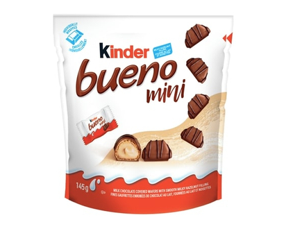 Kinder Bueno Mini, pacquet de 27 chocolats emballés individuellement, 145g - 145 G