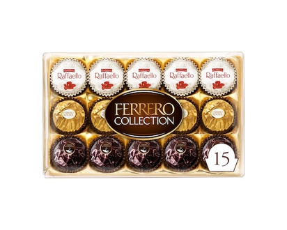 Ferrero COLLECTION Fine Assorted Chocolates and Coconut Confections Gift Box, 15 Confections - 156.0 G