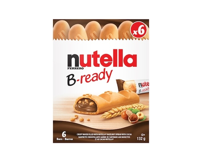 Nutella Gaufrette croustillante fourrée au délicieux NUTELLA, paquet de 6 barres - 132 G
