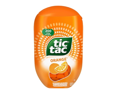 Tic Tac Mints, Orange, Mint Candy, 200 Pills - 98.0 G