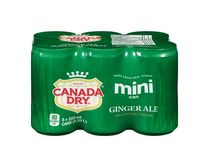 Canada Dry Ginger Ale Mini Can - 6 PK