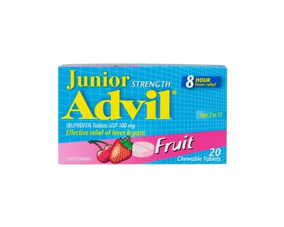 Advil Junior Strength Ibuprofen Tablets USP 100 mg Fruit 20 Chewable Tablets - 20.0 EA