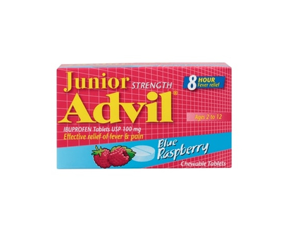Advil Ibuprofen Chewable Tablets, Blue Raspberry, 20 Count - 20.0 EA