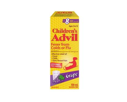 Advil Children's Fever From Colds Or Flu Ages 2 To 12 Grape - 100.0 ML