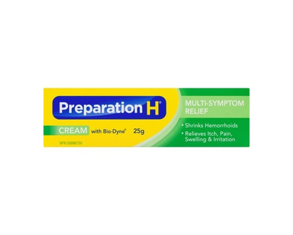 Preparation H® Multi-Symptom Hemorrhoid Treatment Cream with Bio-Dyne, 25g Tube - 25 G