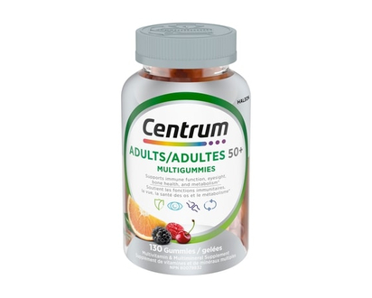 Centrum Vitamins, MultiGummies Multivitamin Supplement, Cherry, Berry and Orange Adult 50+ 130 Gum - 130.0 EA