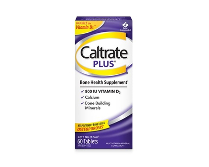 Caltrate Vitamins, Plus, Calcium Carbonate with Vitamin D - 60.0 EA