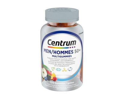 Centrum Vitamins, Men 50+ Multivitamin & Multimineral Supplement, Mixed Berry Flavours - 120.0 EA