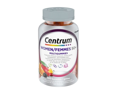 Centrum Vitamins, Women 50+ Multivitamin & Multimineral Supplement, Mixed Berry Flavours - 120.0 EA