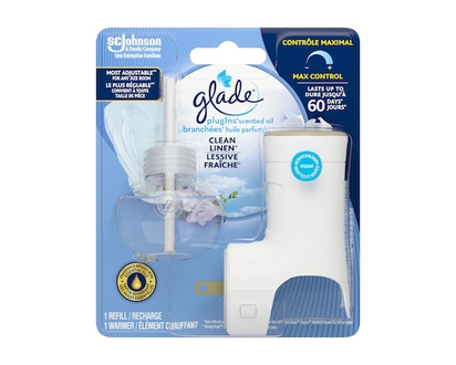 Glade Branchées huile parfumée Recharge un élément chauffant et une recharge, Lessive fraîche - 1.0 EA