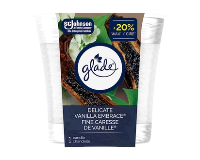 Glade Chandelle parfumée chandelle à une mèche, Fine Caresse de vanille - 1.0 EA
