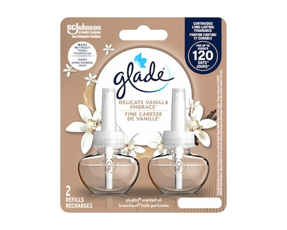 Glade PlugIns Scented Oil Air Freshener 2 Refills, Delicate Vanilla Embrace - 2.0 EA