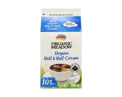 Organic Meadow 10% Half & Half Organic Cream - 500.0 ML