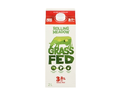 Rolling Meadow Grass Fed 3.8% Milk - 2.0 L