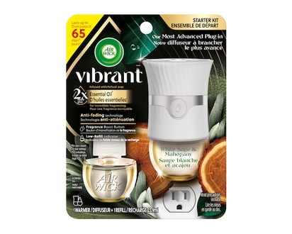 Air Wick Scented Oil - Kit - Pulse Vibrant™ - White Sage And Mahogany - 23.9 ML