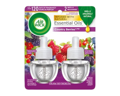 Air Wick Plug-in Air Freshener, Scented Oil, Country Berries, 2 Refills - 21.0 ML