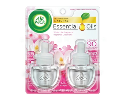 Air Wick Plug-in Air Freshener, Scented Oil Refills, Magnolia & Cherry Blossom, 2 Refills - 21.0 ML
