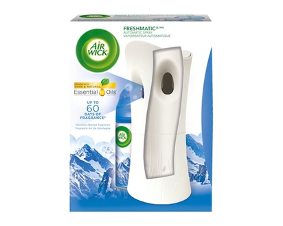 Air Wick Désodorisant Freshmatic, Kit de pulvérisation automatique, Mountain Breeze, 1 appareil + 1 recharge - 180.0 G