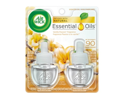 Air Wick Plug-in Air Freshener, Scented Oil Refills, Vanilla Passion, 2 Refills - 20.0 ML