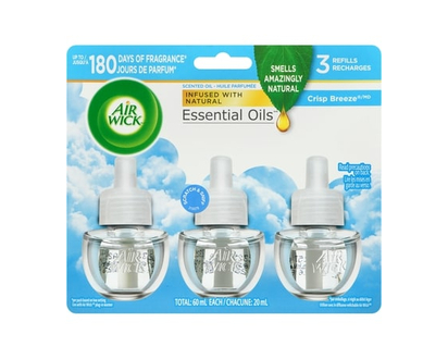 Air Wick Plug-in Air Freshener, Scented Oil Refills, Crisp Breeze - 20.0 ML
