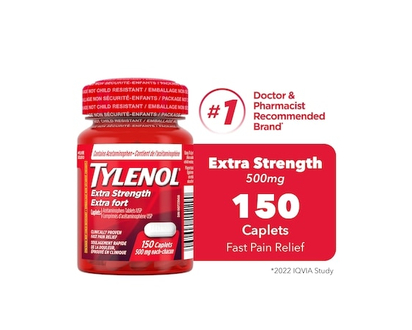 Tylenol 500 Mg Caplets - 150.0 EA