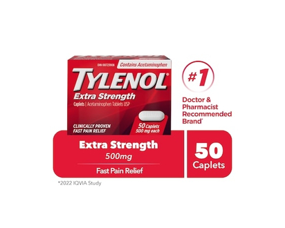 Tylenol 500 Mg Caplets - 50.0 EA