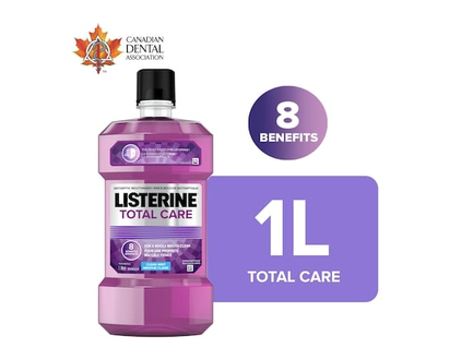 Listerine Total Care Antiseptic Mouthwash, Clean Mint - 1.0 L