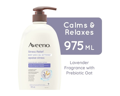 Aveeno Stress Relief Body Wash for Dry Skin Relief - 975.0 ML