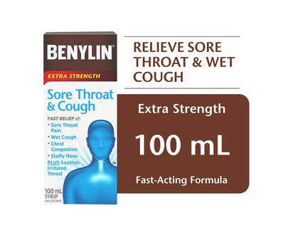 Benylin Sore Throat Cough Syrup - 100.0 ML