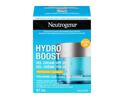 Le gel-crème Neutrogena Hydro Boost avec FPS 25 - 47 ML