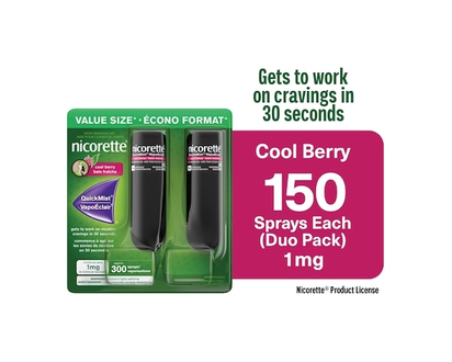 Nicorette Nicotine QuickMist Spray, 1 mg, Cool Berry Duo Pack - 1.0 EA