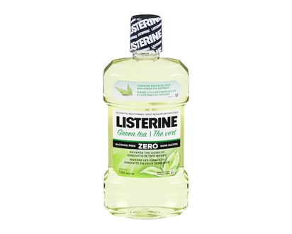 Listerine Green Tea Zero Antiseptic Mouthwash, Alcohol Free - 1.0 L