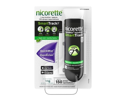 Nicorette Nicotine QuickMist SmartTrack Mouth Spray, Fresh Mint, 1mg - 1.0 EA