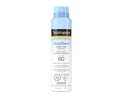 Neutrogena Ultra Sheer Body Mist Sunscreen SPF 60 - 141 G
