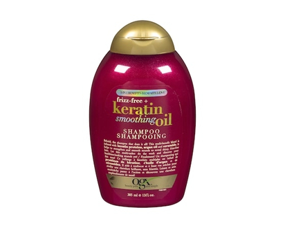 Ogx Frizz-Free + Keratin Smoothing Oil Shampoo - 385.0 ML