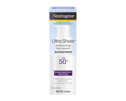 Neutrogena Ultra Sheer Sunscreen Lotion Moisturizing Face Serum Spf 50+ - 50.0 ML