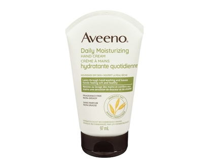 Aveeno Daily Moisturizing Hand Cream, Dry Skin Hand Lotion, Non-GMO Oat Moisturizer, Paraben Free, Fragrance Free - 97.0 ML
