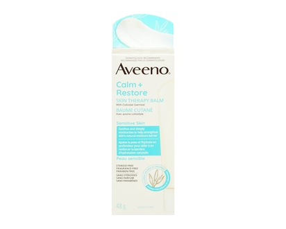 Aveeno Calm + Restore Skin Therapy Balm, Eczema Dry Skin, Face Moisturizer, Colloidal Oatmeal, Paraben Free - 48.0 G