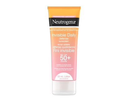 Neutrogena Invisible Daily Defense Broad Spectrum SPF 50 Fragrance Free Sunscreen Lotion - Antioxidant Complex - Oxybenzone-Free Water-Resistant - Inv