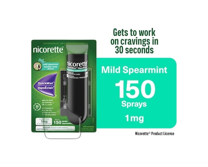 Nicorette Nicotine QuickMist Spray, 1 mg, Mild Spearmint - 150.0 EA
