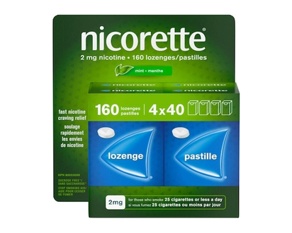 Nicorette Nicotine Lozenges, 2 mg, Mint - 160 EA