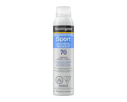 Neutrogena Vaporisateur d'écran solaire Sport Active Defense, FPS 70 - 141.0 G